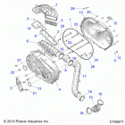 RANGER 1000XP EPS EU/TR/ZUG (R20RRE99F1/F9/FK/S99C1/C9/CK/S99F1/F9/FK/P99CF/FF) Drive train, clutch cover and ducting - r20rre99f1  /  f...
