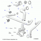 RANGER 1000XP EPS EU/TR/ZUG (R20RRE99F1/F9/FK/S99C1/C9/CK/S99F1/F9/FK/P99CF/FF) Engine, waterpump and bypass - r20rre99f1  /  f9  /  fk ...