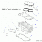 RANGER 1000XP EPS EU/TR/ZUG (R20RRE99J1) Engine, cylinder and piston - r20rre99j1 (c700045-1)