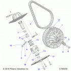 RANGER 1000XP FACTORY CHOICE 49S & 50S (R20RRE99/A/B) Drive train, secondary clutch - r20rre99  /  a  /  b (c7...