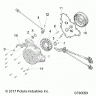 RANGER 1000XP PS CREW FS (R20T6A99A1/E99A9/AM) Engine, stator and flywheel - r20t6a99a1  /  e99a9  /  a...