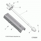 RANGER 1000XP PS MUD Drive train, front prop shaft - r20rrm99al (c700291)