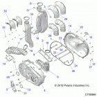RANGER 1000XP PS MUD (R20RRM99AL) Drive train, clutch cover and ducting - r20rrm99al (c700...