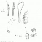 RANGER 500 (R20MAA50B1/B7) Engine, cam chain and sprocket - r20maa50b1  /  b7 (7014...