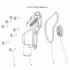 RANGER 500 (R20MAA50B1/B7) Engine, waterpump impeller and cover - r20maa50b1  /  b7...