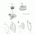 RANGER 570 Engine, stator cover and flywheel - r20maa57b1  /  b9  /...
