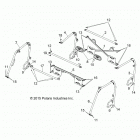 RANGER 570 CREW FULL SIZE Chassis, cab frame - r20cda57a1  /  b1 (49rgrframe11800c...