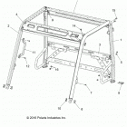 RANGER 570 EPS HDPE HD Chassis, cab frame - r20mae57d7 (701822)