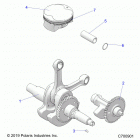 RANGER 570 EPS HDPE HD Engine, crankshaft, piston and balance shaft - r20mae57d...