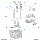 RANGER 570 EPS HDPE HD Engine, cylinder head, cams and valves - r20mae57d7 (c70...