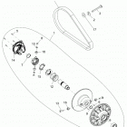 RANGER 570 EPS HDPE HD (R20MAE57D7) Drive train, secondary clutch - r20mae57d7 (702579)
