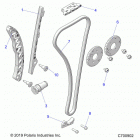 RANGER 570 EPS HDPE HD (R20MAE57D7) Engine, cam chain and sprocket - r20mae57d7 (c700902)