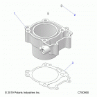 RANGER 570 EPS HDPE HD (R20MAE57D7) Engine, cylinder - r20mae57d7 (c700900)