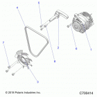 RANGER 902D EU/TRACTOR Engine, engine, alternator, fan and belt- r20rred4f1  / ...