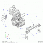 RANGER CREW 1000 FULLSIZE PS FO (R20T6U99AM) Engine, mounting - r20t6u99am (c700761)