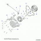RANGER CREW 1000 FULLSIZE PS FO (R20T6U99AM) Engine, stator and flywheel - r20t6u99am (c700762)