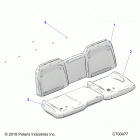 RANGER CREW 1000 NSTR FACTORY CHOICE 49S & 50S (R20RSU99/A/B) Body, seat asm. rear - r20rsu99  /  a  /  b (c700477)