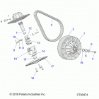 RANGER CREW 1000 NSTR FACTORY CHOICE 49S & 50S (R20RSU99/A/B) Drive train, secondary clutch - r20rsu99  /  a  /  b (c7...
