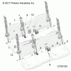 RANGER CREW 1000XP PS MUD (R20RSM99AL) Body, seat belt mounting - r20rsm99al  (c700153)