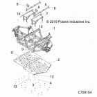 RANGER CREW 1000XP PS MUD (R20RSM99AL) Chassis, main frame and skid plates - r20rsm99al (c70015...