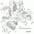 RANGER CREW 1000XP PS MUD (R20RSM99AL) Drive train, clutch cover and ducting - r20rsm99al (c700...