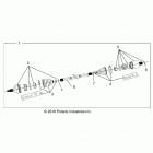 RANGER CREW 1000XP PS MUD (R20RSM99AL) Drive train, front half shaft - r20rsm99al (c700034)