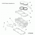 RANGER CREW 1000XP PS MUD (R20RSM99AL) Engine, cylinder and piston - r20rsm99al (c700349)