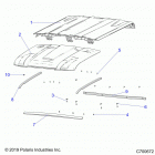 RANGER CREW 1000XP PS TX CA (R21RSF99AK) Body, roof - r21rsf99ak (c700672)