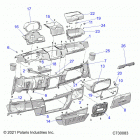RANGER CREW XP 1000 PS TX CA (R21RSF99AK) Body, dash - r21rsf99ak (c730083)