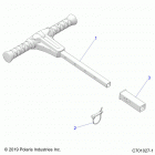 RZR Body, grab bar, passenger - z20ase99ah  /  lh  /  bh (c7...