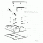 RZR 1000 60 INCH PS (Z20ASE99AH/LH) Engine, valve cover, sparkplugs and wires - z20ase99ah  ...