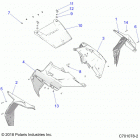 RZR 1000S 60 INCH EPS TRACTOR Body, hood and front body work - z20ass99c2  /  ch (c701...
