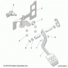 RZR 1000S 60 INCH EPS TRACTOR Brakes, pedal and master cylinder - z20ass99c2  /  ch (c...