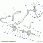 RZR 1000S 60 INCH EPS TRACTOR (Z20ASS99C2/CH) Engine, waterpump and bypass - z20ass99c2  /  ch (c70107...