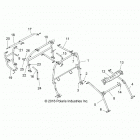 RZR 1000S4 (Z20A4E99AH/LH) Chassis, cab frame - z20a4e99ah  /  lh (700899)