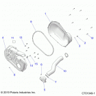 RZR 570 Drive train, clutch cover and ducting - z20cha57a2  /  e...