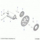 RZR 570 Engine, starter drive - z20cha57a2  /  e57am (c700980)