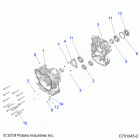 RZR 570 3PC Engine, crankcase - z20cha57k2 (c701045-2)