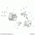 RZR 570 3PC Engine, throttle body and fuel rail - z20cha57k2 (c70104...