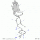 RZR 900 50 INCH (Z20A5A87B2/E87BP/BK/BX) Body, seat asm. - z20a5a87b2 (c701022)