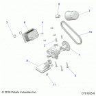 RZR 900 50 INCH (Z20A5A87B2/E87BP/BK/BX) Engine, oil pump and oil cooler - z20a5a87b2  /  e87bp  ...