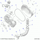 RZR 900 50 INCH PS RC (Z20A5K87BG) Drive train, clutch cover and ducting - z20a5k87bg (c070...