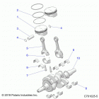 RZR 900 50 INCH PS RC (Z20A5K87BG) Engine, crankshaft and piston - z20a5k87bg (c701025-5)
