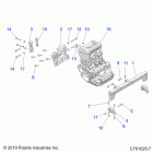 RZR 900 50 INCH PS RC (Z20A5K87BG) Engine, engine mounting - z20a5k87bg (c701025-7)
