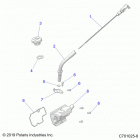 RZR 900 50 INCH PS RC (Z20A5K87BG) Engine, oil dipstick and breather - z20a5k87bg (c701025-...