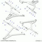 RZR 900 50 INCH PS RC (Z20A5K87BG) Suspension, front control arms - z20a5k87bg (c701021-3)