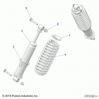 RZR 900 50 INCH PS RC (Z20A5K87BG) Suspension, front shock - z20a5k87bg (c701021-1)