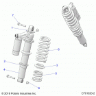 RZR 900 50 INCH PS RC (Z20A5K87BG) Suspension, rear shock - z20a5k87bg (c701020-2)
