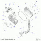 RZR 900S 60 INCH ALL OPTIONS (Z20ASA87B2/E87BH/BW/LW) Drive train, clutch cover and ducting - z20asa87b2  /  e...