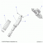 RZR 900S 60 INCH ALL OPTIONS (Z20ASA87B2/E87BH/BW/LW) Suspension, front shock mounting - z20asa87b2  /  e87bh ...